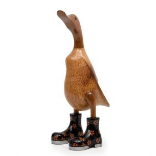 Статуетка дерев'яна у вигляді качки у чорних черевиках
