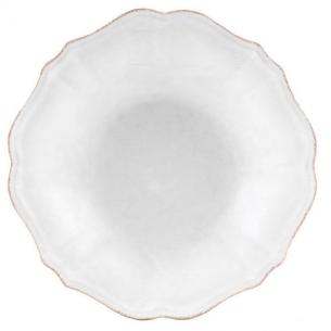 Біла супова тарілка із колекції кам'яної кераміки Impressions