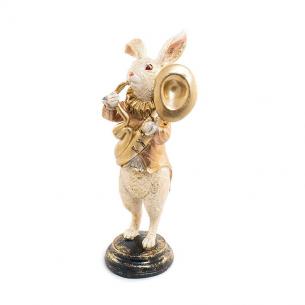 Статуетка з полірезину "Кролик-музикант"