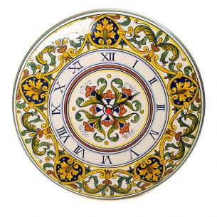 Годинник круглий керамічний з візантійським орнаментом