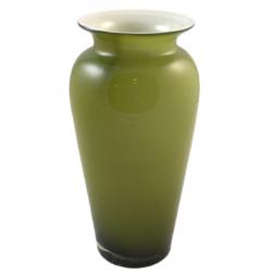 Висока скляна ваза зеленого кольору Fiore
