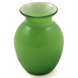 Зелена скляна ваза ручної роботи Fiore