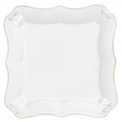 Квадратна десертна тарілка із білої кераміки Barroco