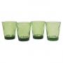 Набір із 4-х акрилових зелених склянок "Алмазні грані"