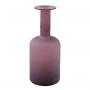 Пляшка-ваза із пурпурного матового скла