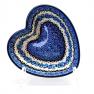 Бежева піала-серце із синім орнаментом "Озерна свіжість" Кераміка Артистична  - фото