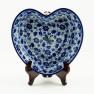 Декоративна піала-серце з синім малюнком "Стрекоза" Кераміка Артистична  - фото