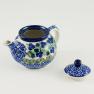 Чайний заварник із темно-синім візерунком "Ягідна галявина" Кераміка Артистична  - фото