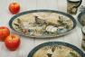 Велике овальне блюдо з кераміки з зображенням фазану "Щедрий урожай" Certified International  - фото