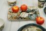 Прямокутне блюдо бежевого кольору з осіннім натюрмортом "Щедрий урожай" Certified International  - фото