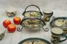 Керамічне двоярусне блюдо з малюнками на осінню тематику "Щедрий урожай" Certified International  - фото