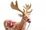 Велика новорічна керамічна статуетка ручної роботи «Олень у червоній збруї» Palais Royal  - фото