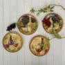 Набір керамічних тарілок для салату із зображеннями вина, 4 шт. "Сонце в келиху" Certified International  - фото