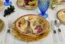 Набір із 4-х бежевих тарілок для супу з винними натюрмортами "Сонце в келиху" Certified International  - фото