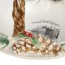 Керамічне новорічне блюдо-кошик з ручкою та фігуркою сови «Лісовий мороз» Fitz and Floyd  - фото