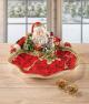 Святкове блюдо з фігуркою Діда Мороза "Різдвяні емоції" Fitz and Floyd  - фото