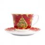 Новорічний подарунковий набір з 2 чайних чашок з блюдцями "Яскраві кучері" Palais Royal  - фото