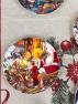 Новорічний набір із 2-х десертних тарілок з ілюстрацією "Добрий Санта біля каміна" Palais Royal  - фото