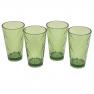 Акрилові склянки зеленого кольору для холодного напою, набір 4 шт. "Діамантові грані" Certified International  - фото
