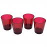 Набір червоних склянок для віскі із міцного акрилового скла, 4 шт. "Діамантові грані" Certified International  - фото