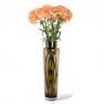 Висока витончена ваза Bastide зі скла янтарно-коричневого відтінку  - фото