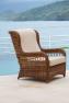 Зручне плетене крісло для відпочинку в саду та на терасі Ebony Skyline Design  - фото