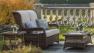Приставний коричневий столик для меблювання тераси та саду Ebony Skyline Design  - фото