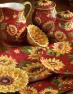Набір з 4-х обідніх тарілок з квітковим малюнком "Соняшники на заході сонця" Certified International  - фото