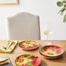 Набір керамічних тарілок для салату, 4 шт. "Соняшники на заході сонця" Certified International  - фото