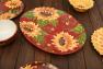 Керамічне блюдо з рельєфним візерунком з квітів "Соняшники на заході сонця" Certified International  - фото