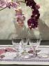 Набір із 6-ти прозорих келихів для вина в класичному стилі Margot Maison  - фото