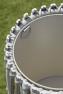 Сіре асиметричне кашпо середнього розміру з ротангом ротанго Cyclone Skyline Design  - фото