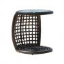 Приставний столик із техноротангу чорного кольору Dynasty Black Mushroom Skyline Design  - фото