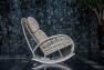 Комфортне плетене крісло-гойдалка для відпочинку вдома або в саду Taurus Off White Skyline Design  - фото