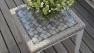 Плетений приставний столик з поліротангу з скляною стільницею Heart Skyline Design  - фото