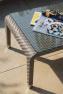 Прямокутний кавовий столик із плетеного ротанга зі скляною стільницею Journey Skyline Design  - фото