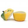 Цукорниця з кришкою у формі цитрусу зі структурованою поверхнею "Стиглий лимон" Certified International  - фото