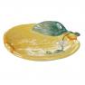 Набір з 4-х фігурних десертних тарілок із кераміки яскраво-жовтого кольору "Стиглий лимон" Certified International  - фото