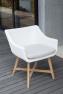 Ротангове крісло з м'якою подушкою на дерев'яних ніжках POB Skyline Design  - фото