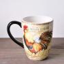 Набір з 4-х великих керамічних чайних кухлів із зображеннями яскравих птахів "Золотий півень" Certified International  - фото