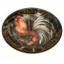 Салатник із темної кераміки з яскравим малюнком у стилі кантрі "Золотий півень" Certified International  - фото