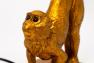 Настільна лампа "Мавпочка" золотого кольору з чорним абажуром Hilda Exner  - фото