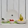 Обідня біла тарілка у мінімалістичному стилі Vesuvio Bastide  - фото