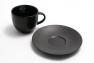 Набір чайних чашок із блюдцями Vesuvio чорного кольору, 6 шт. Bastide  - фото