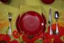 Обідня тарілка Etna з кераміки у червоно-коричневій палітрі Bastide  - фото