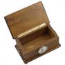 Дерев'яна скринька з вбудованим годинником з латуні Capanni  - фото