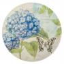 Набір з 4-х меламінових обідніх тарілок з малюнком метелика та квітів "Сад гортензій" Certified International  - фото