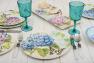 Набір з 4-х меламінових обідніх тарілок з малюнком метелика та квітів "Сад гортензій" Certified International  - фото