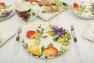 Керамічні обідні тарілки із малюнком фруктів, 4 шт. "Фруктовий нектар"   - фото