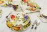 Набір супових тарілок із кераміки із зображенням стиглих плодів, 4 шт. "Фруктовий нектар" Certified International  - фото